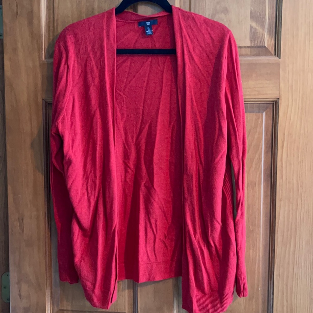 Gap red cardigan sweater